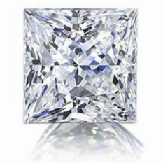 0.54ct E SI1 Princess DE BEEERS CERTIFIED WHITE DIAMOND